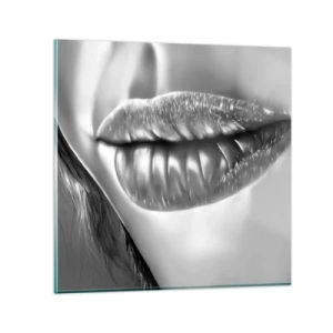 Impression sur verre - Image sur verre - Je sais à quoi tu penses… - 70x70 cm