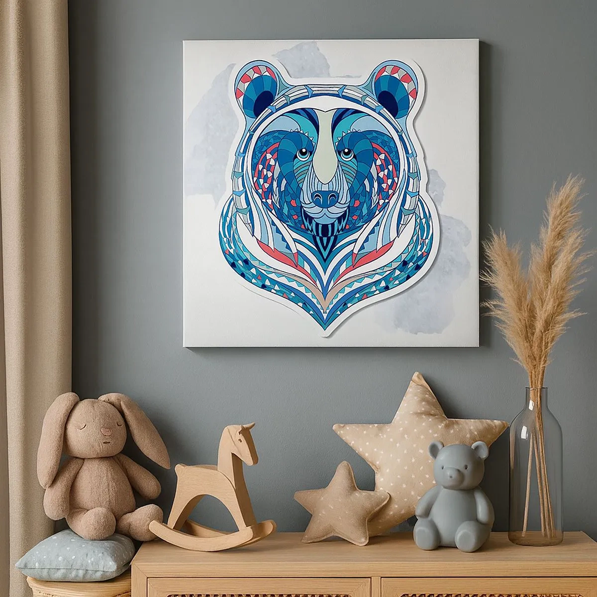 Impression sur toile - Image sur toile - Vive le Groenland ! - 30x30 cm