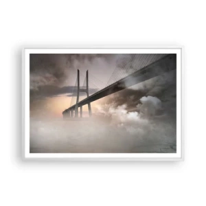 Affiche dans un cadre blanc - Poster - Sur la rivière qui n'existe pas - 100x70 cm