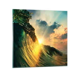 Impression sur verre - Image sur verre - Surfeur, où es-tu ? - 70x70 cm