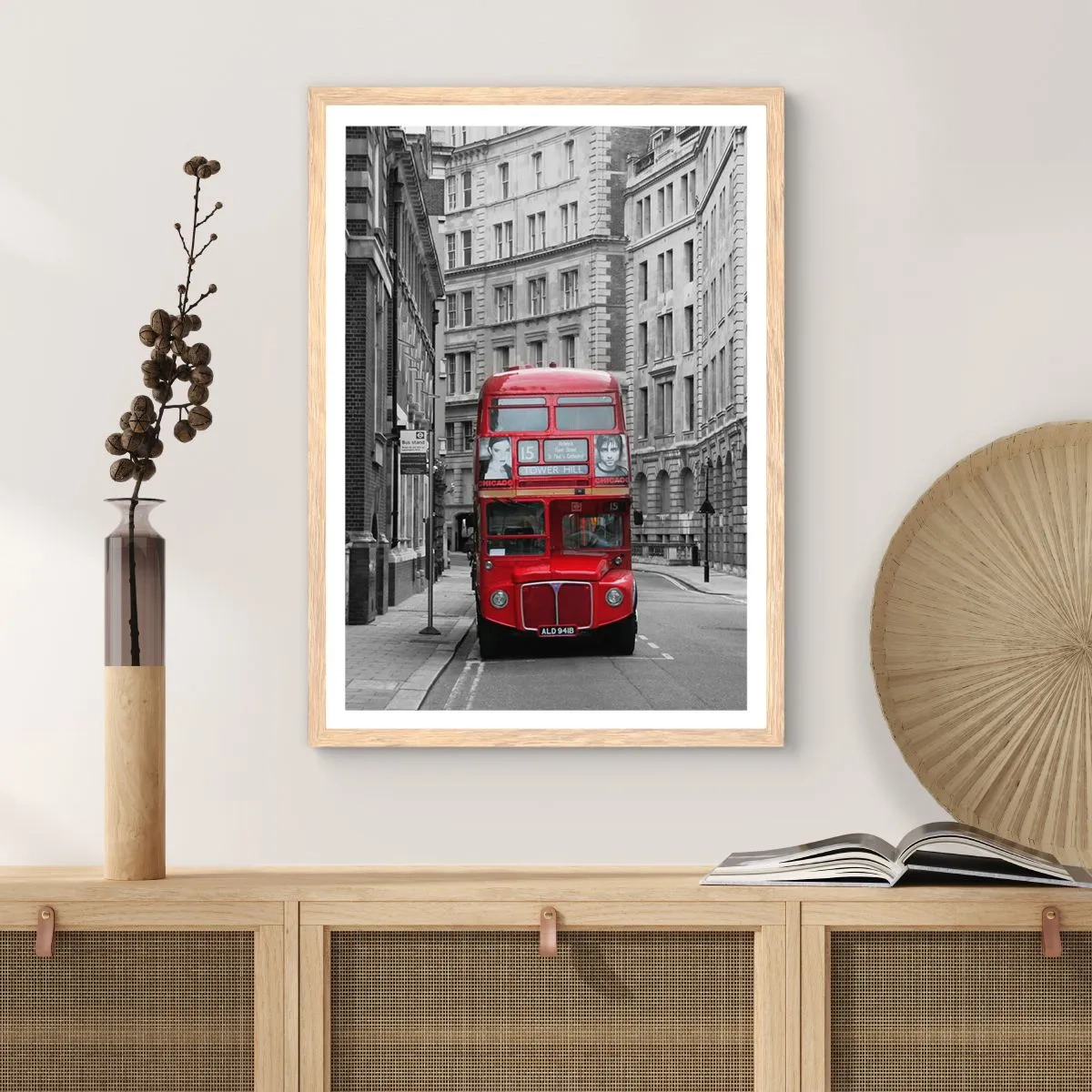 Affiche dans un chêne clair - Poster - La vie de tous les jours ne doit pas être grise - 30x40 cm