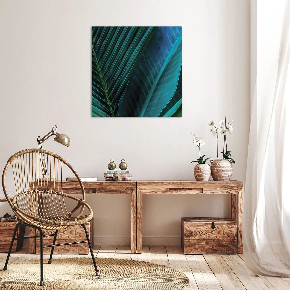 Impression sur toile - Image sur toile - L'anatomie du vert - 70x70 cm