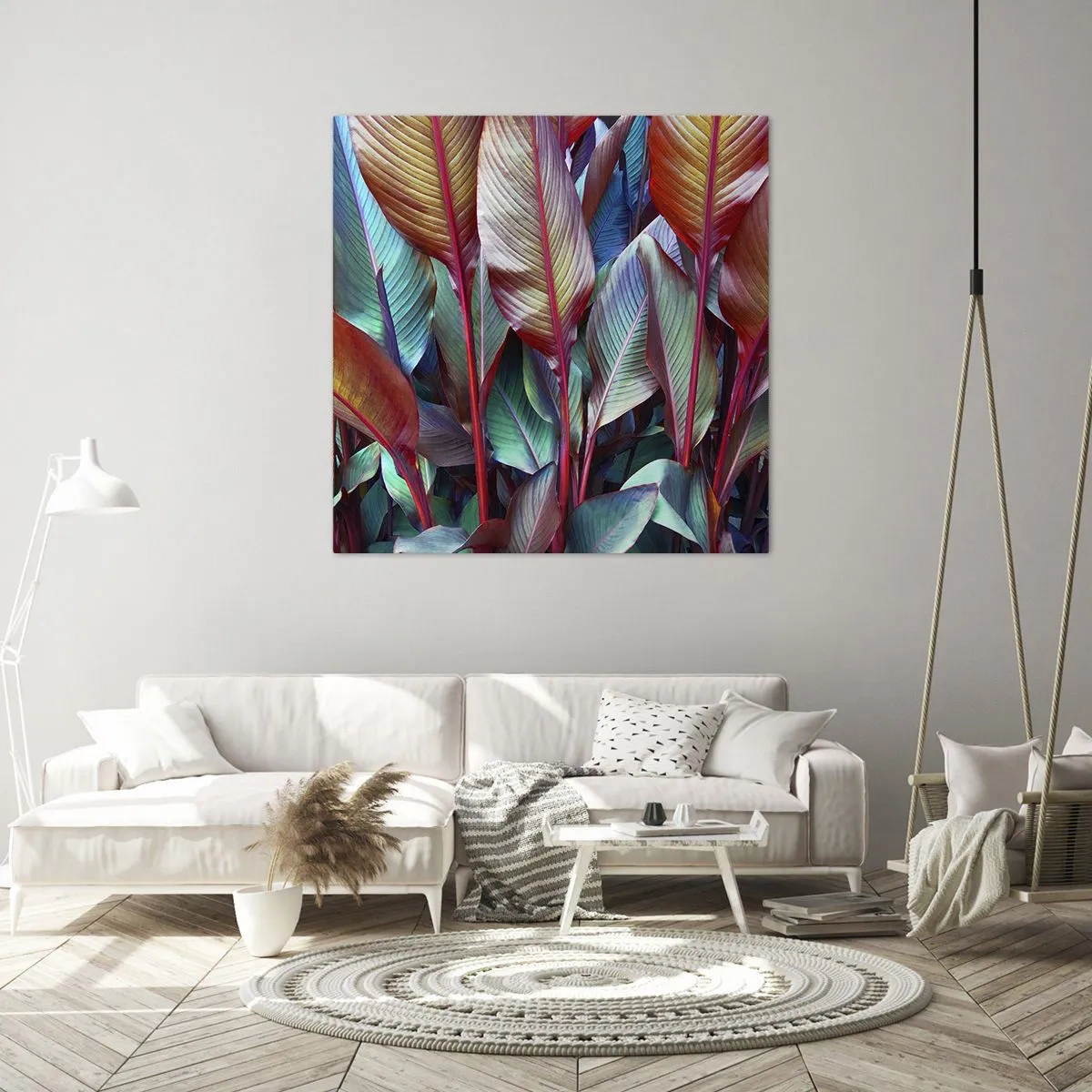 Impression sur toile - Image sur toile - Un fourré coloré - 30x30 cm