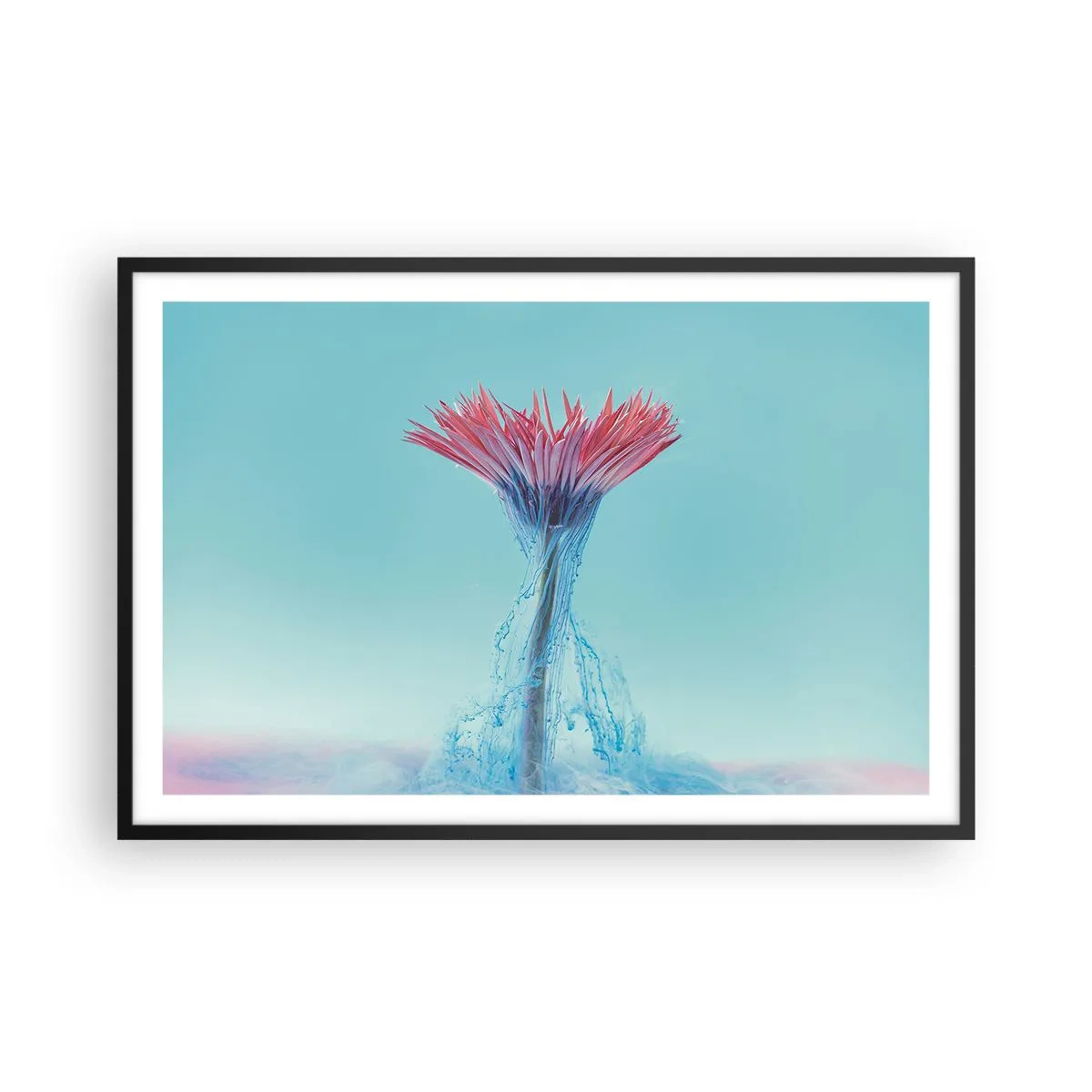 Affiche dans un cadre noir - Poster - Dans une étreinte vivifiante - 91x61 cm