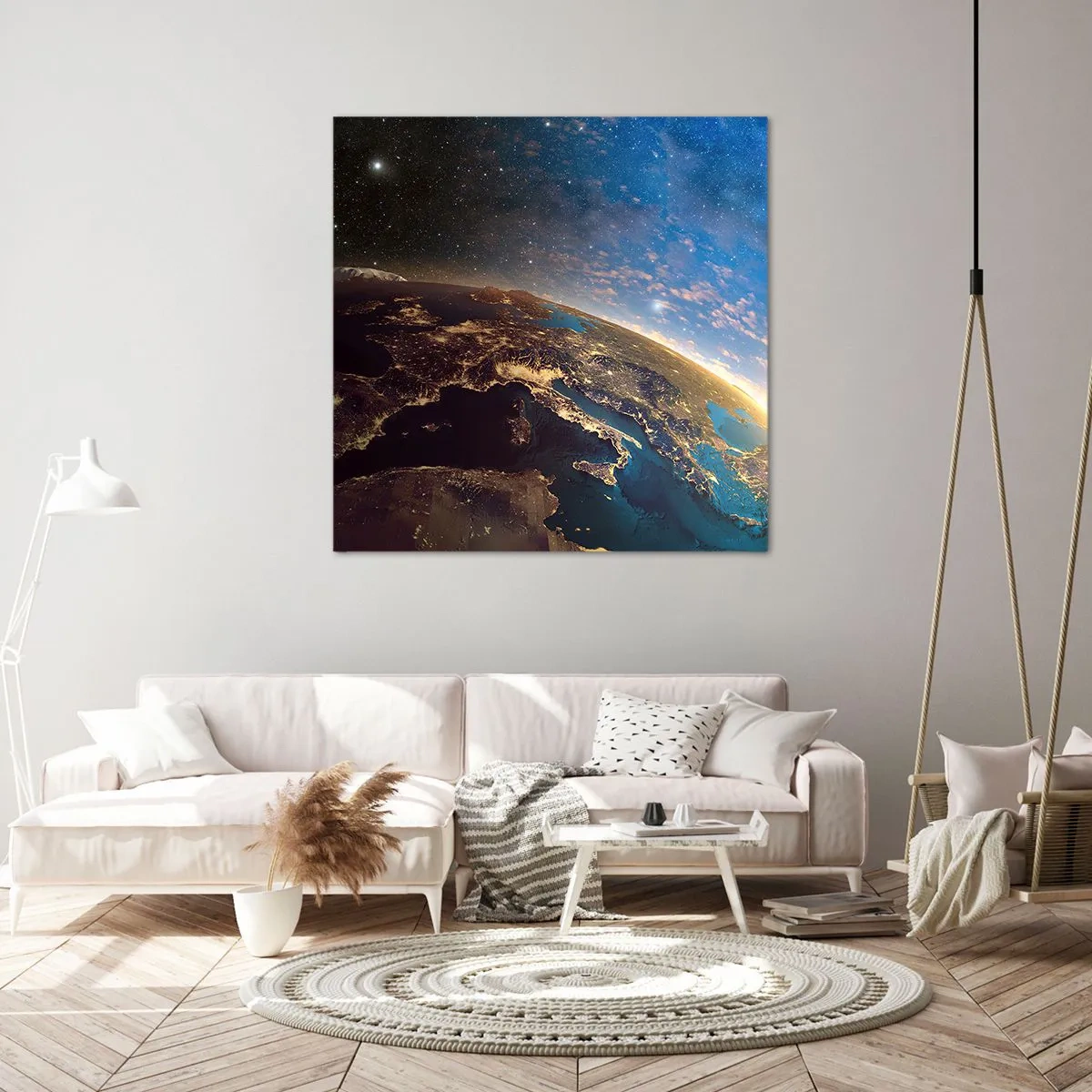 Impression sur toile - Image sur toile - Regardons-nous de loin - 40x40 cm