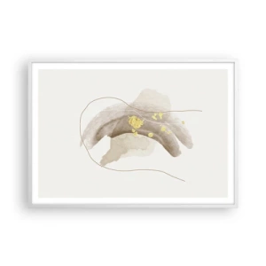 Affiche dans un cadre blanc - Poster - rencontré dans l'espace - 100x70 cm