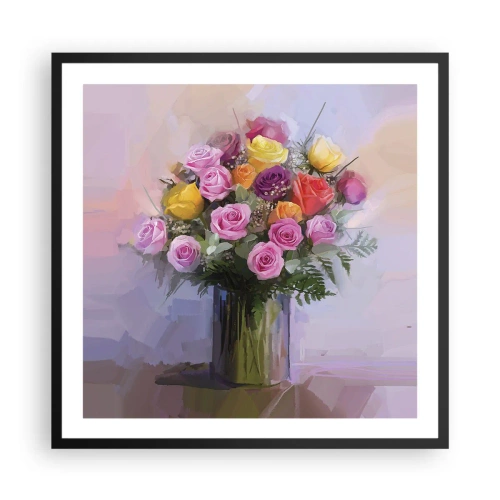 Affiche dans un cadre noir - Poster - Beauté conservée - 60x60 cm