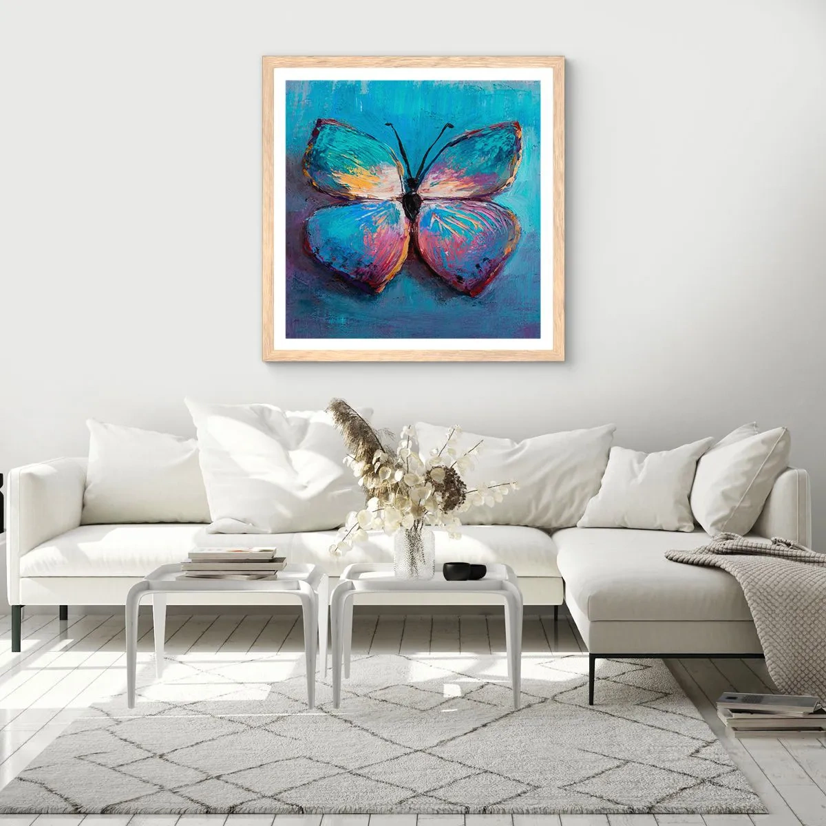 Affiche dans un chêne clair - Poster - Dans toute sa splendeur - 60x60 cm