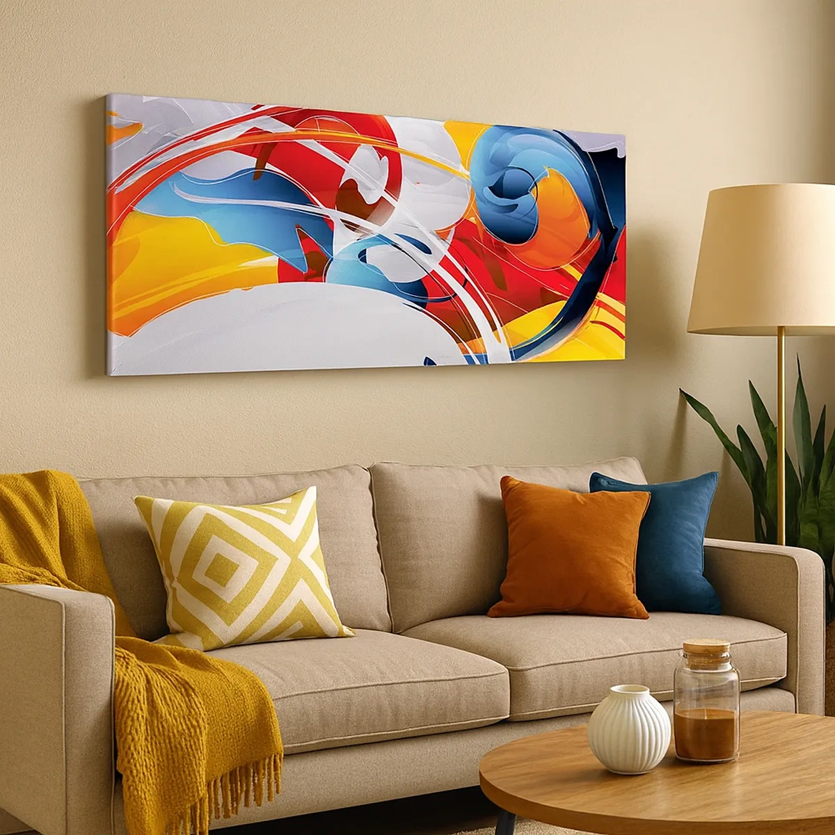 Impression sur toile - Image sur toile - La danse des éléments - 30x30 cm