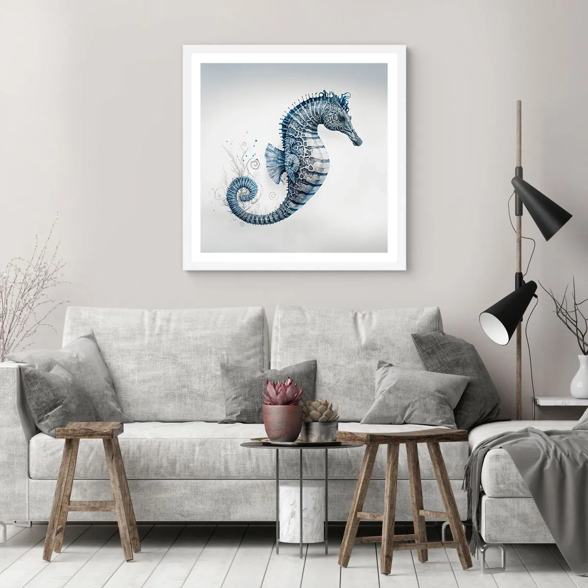 Affiche dans un cadre blanc - Poster - Une subtile plaisanterie de la nature - 30x30 cm