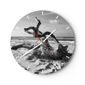 Horloge murale - Pendule murale - Sculpture marine - 40x40 cm