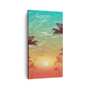 Impression sur toile - Image sur toile - Ambiance tropicale - 45x80 cm