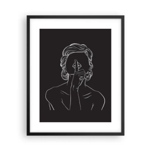 Affiche dans un cadre noir - Poster - La beauté s'épanouit en silence - 40x50 cm