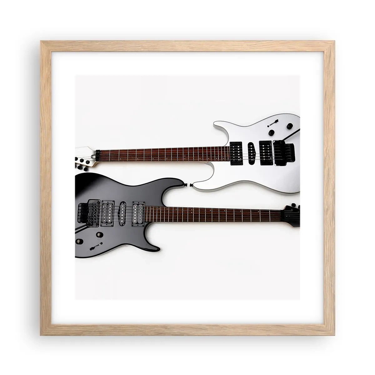 Affiche dans un chêne clair - Poster - Harmonie des formes - 40x40 cm