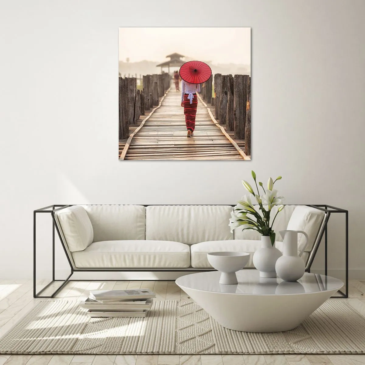 Impression sur verre - Image sur verre - Sur le vieux pont - 60x60 cm