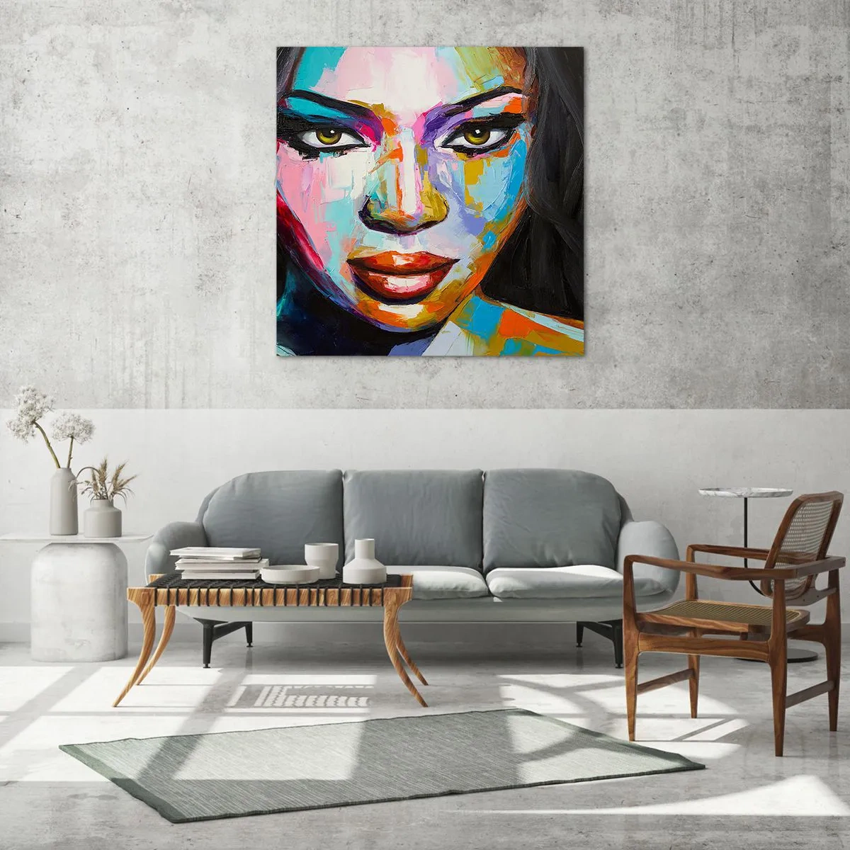 Impression sur verre - Image sur verre - Il est impossible de le quitter les yeux - 30x30 cm