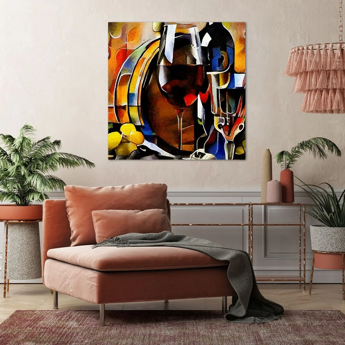 Impression sur toile - Image sur toile - Et le monde prend des couleurs - 70x70 cm