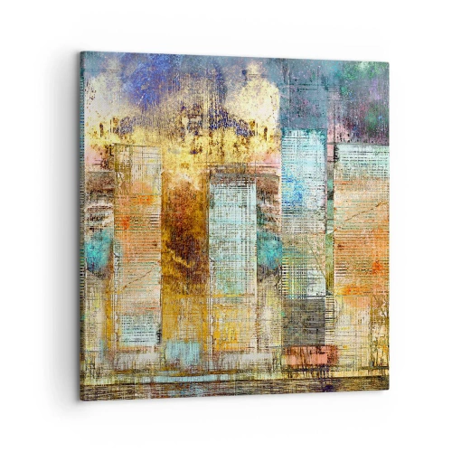 Impression sur toile - Image sur toile - Une métropole ensoleillée - 60x60 cm