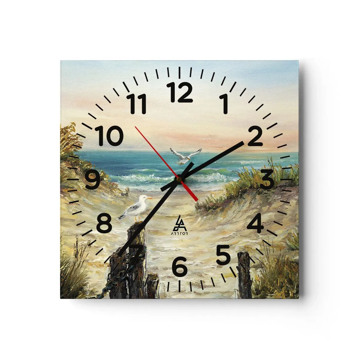 Horloge murale - Pendule murale - Retraite au calme - 30x30 cm