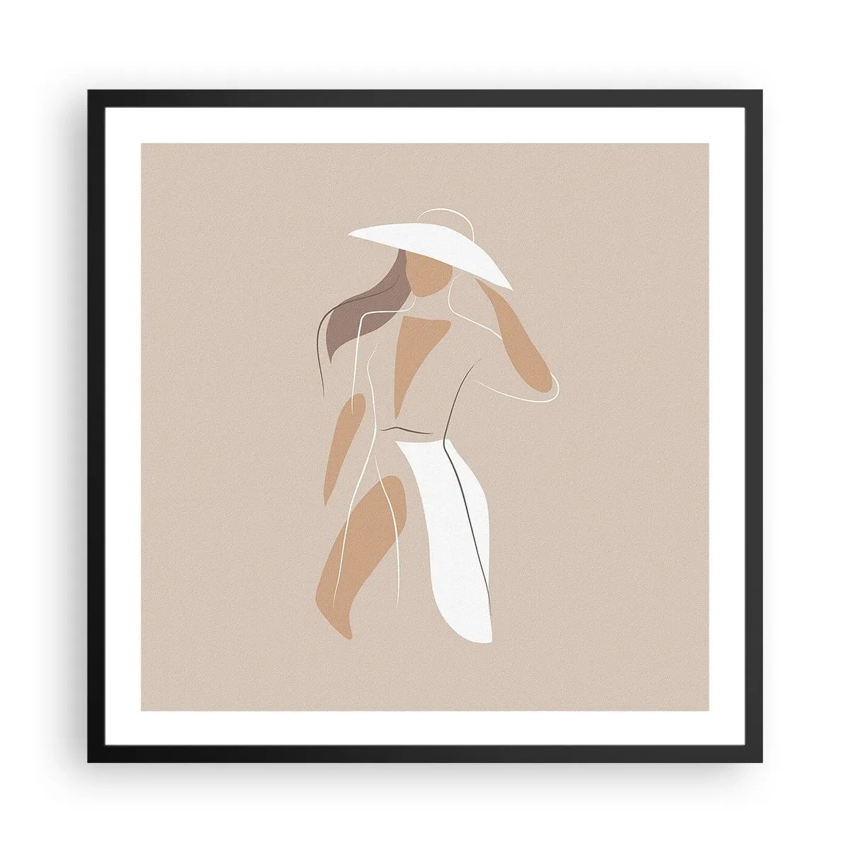 Affiche dans un cadre noir - Poster - Lea mode est un jeu - 60x60 cm