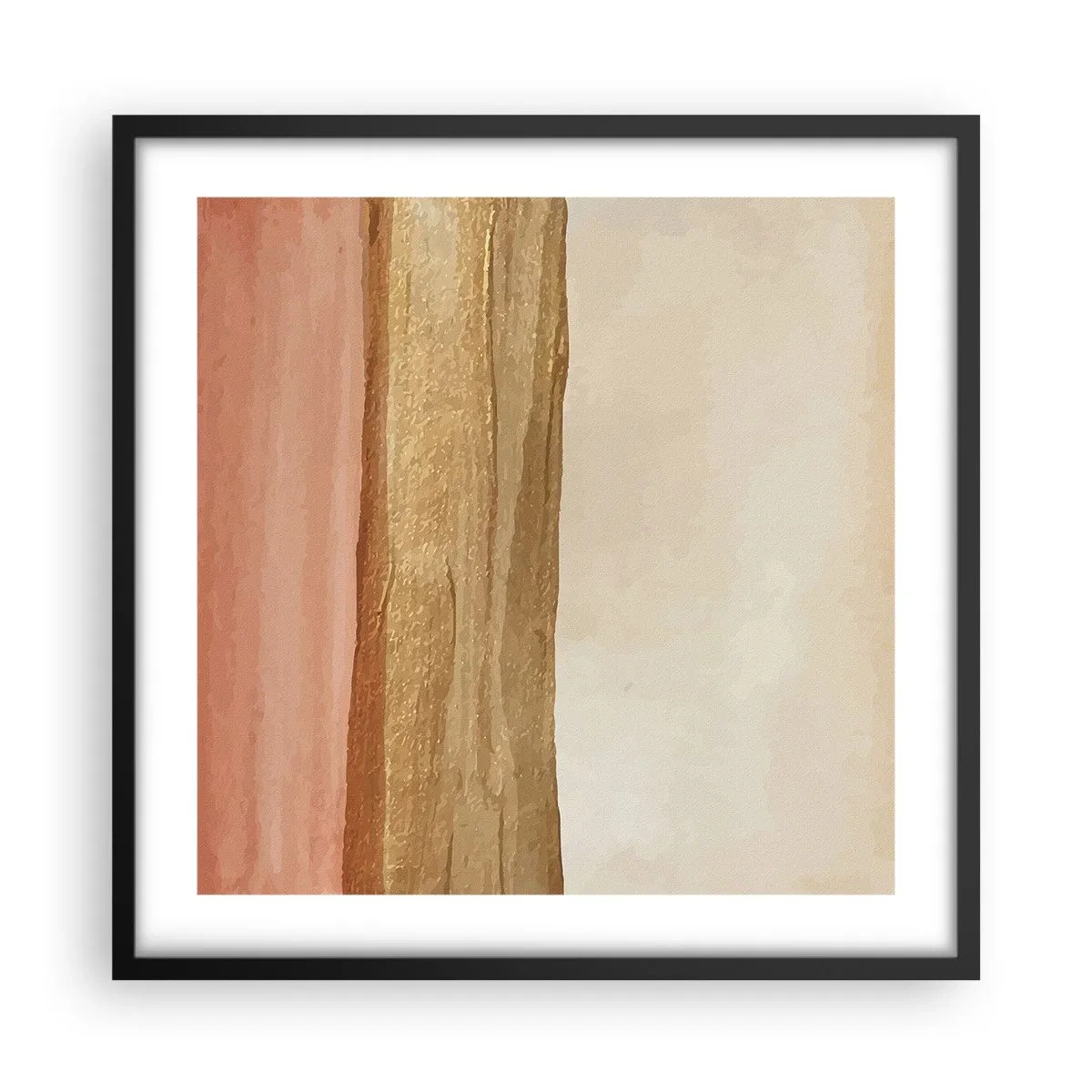 Affiche dans un cadre noir - Poster - Composition verticale - 50x50 cm