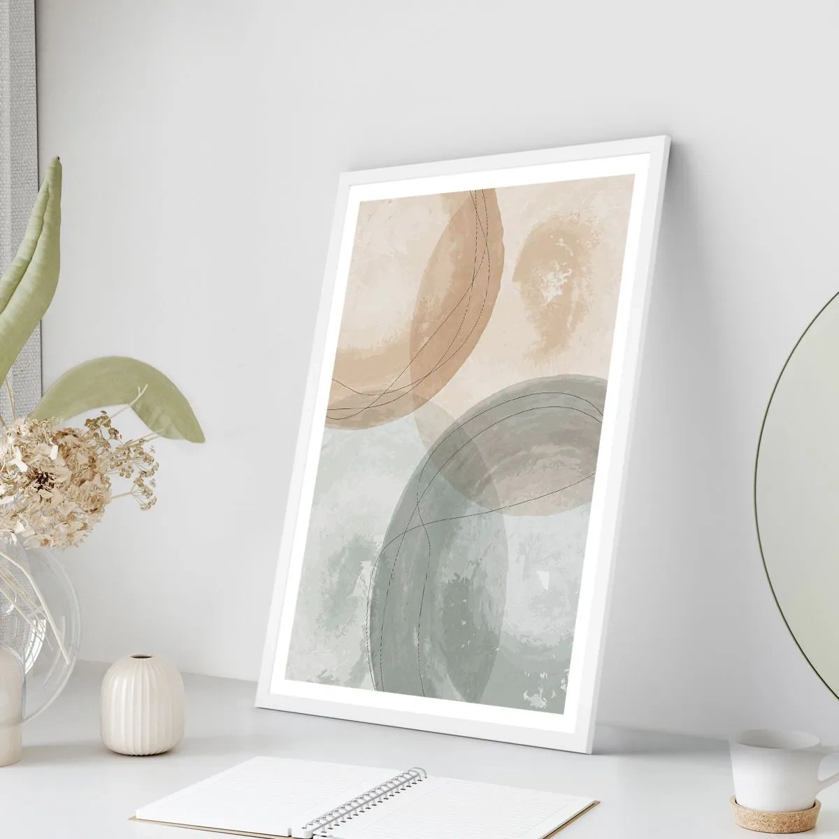 Affiche dans un cadre blanc - Poster - Mondes pénétrants - 70x100 cm