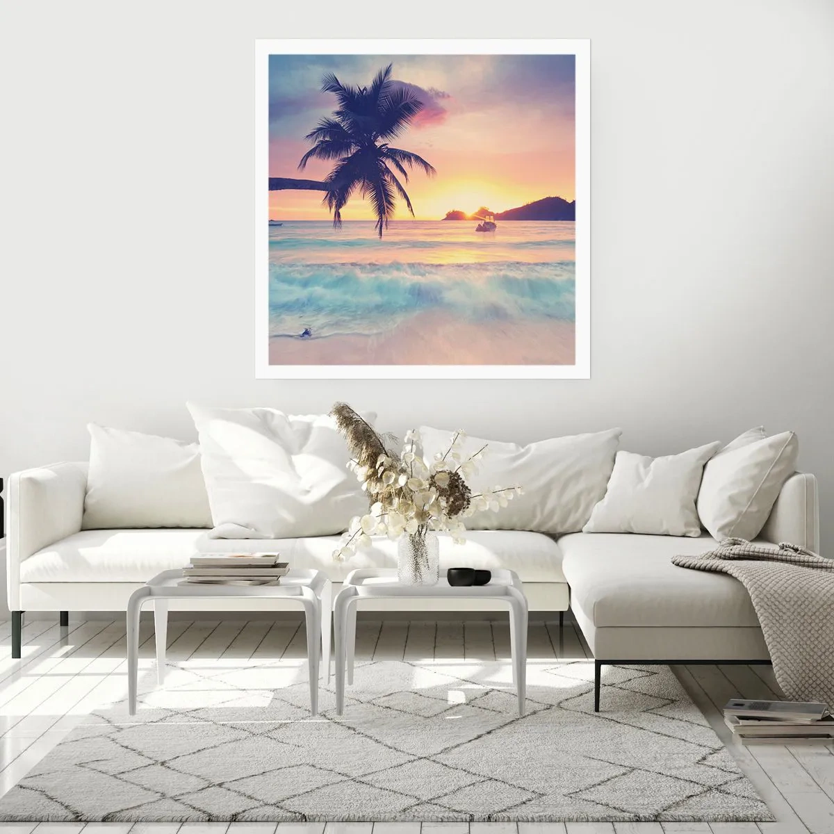 Affiche - Poster - Une soirée à la baie - 60x60 cm