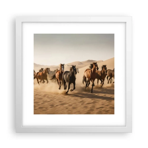 Affiche dans un cadre blanc - Poster - Libre comme le vent - 30x30 cm