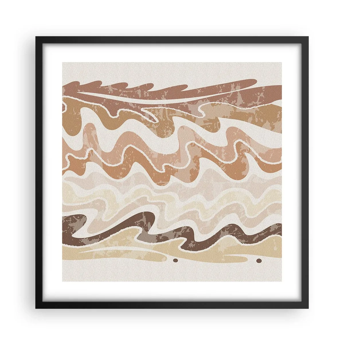 Affiche dans un cadre noir - Poster - Bonne énergie – bonnes émotions - 50x50 cm