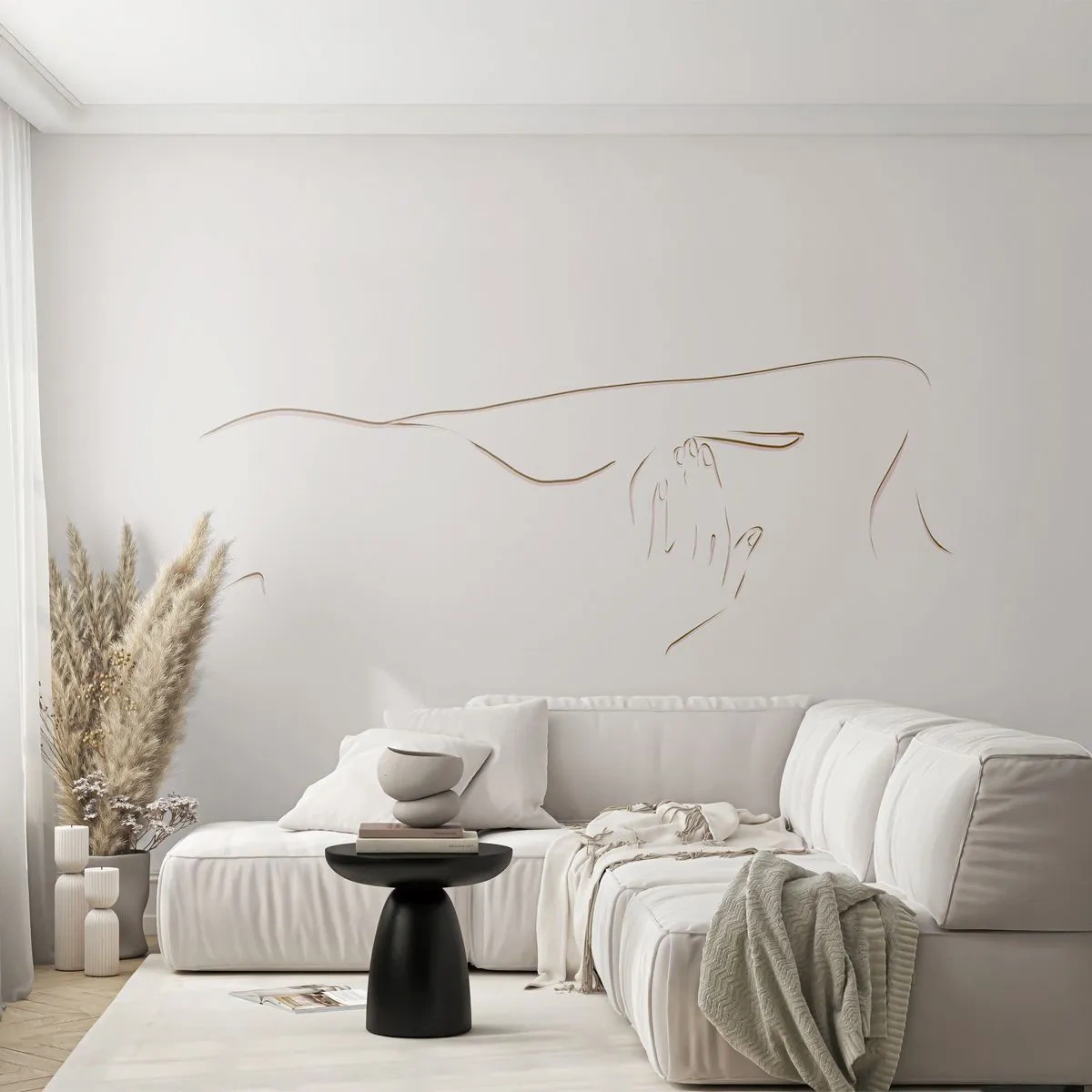 Papier Peint Photo Premium Sand - La forme du désir - Abstraction, Graphique, Morceau - 400x280 cm