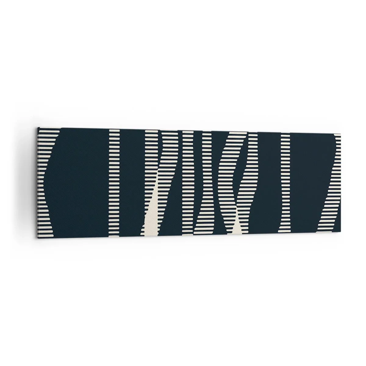 Impression sur toile - Image sur toile - Lignes géométriques dans des tons clairs sur un fond sombre - 160x50cm - Une tentative de briser l'obscurité - Décoration murale moderne pour le salon et la chambre ARTTOR