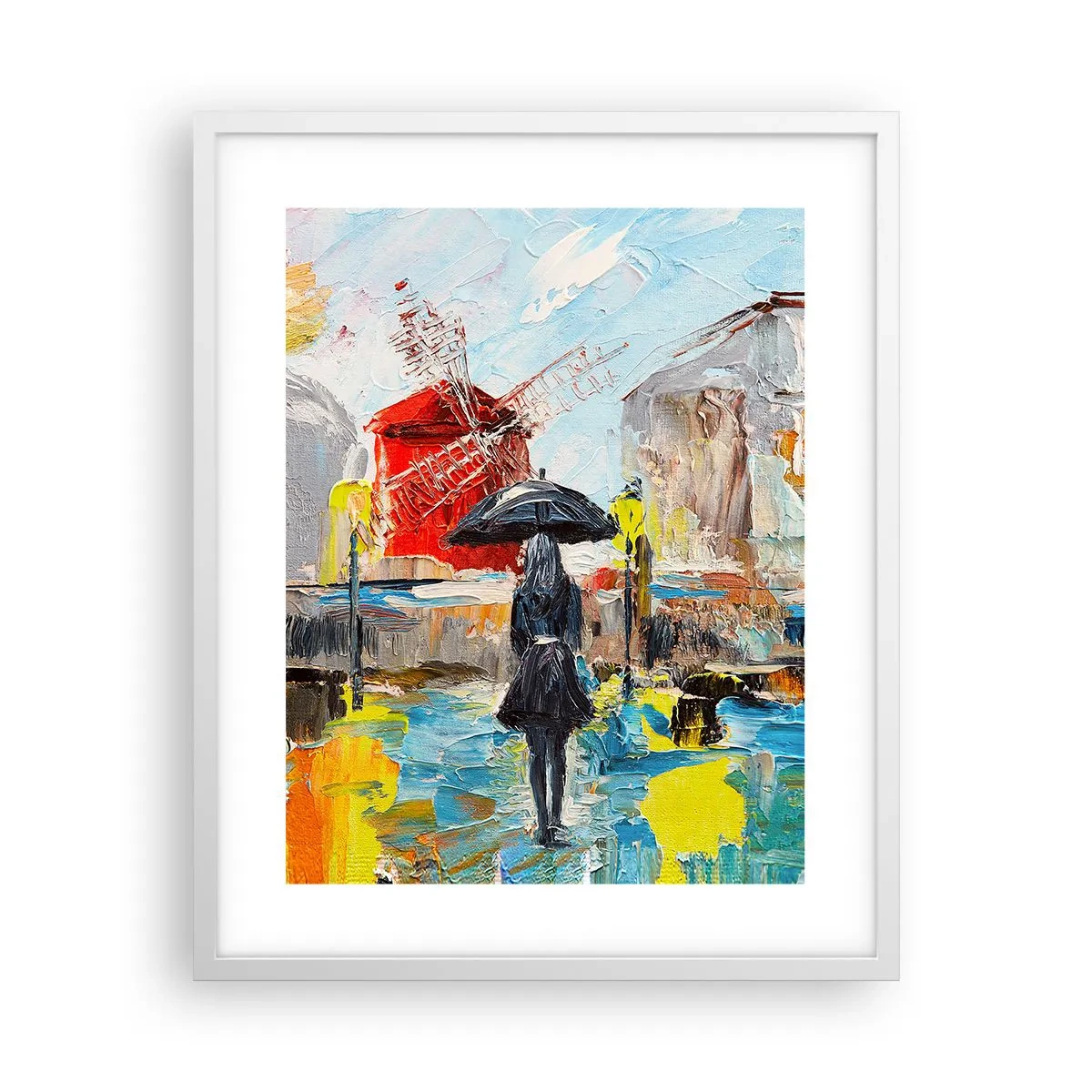 Affiche dans un cadre blanc - Poster - Légende parisienne - 40x50 cm