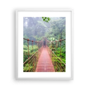 Affiche dans un cadre blanc - Poster - Suspendu sur les couronnes - 40x50 cm