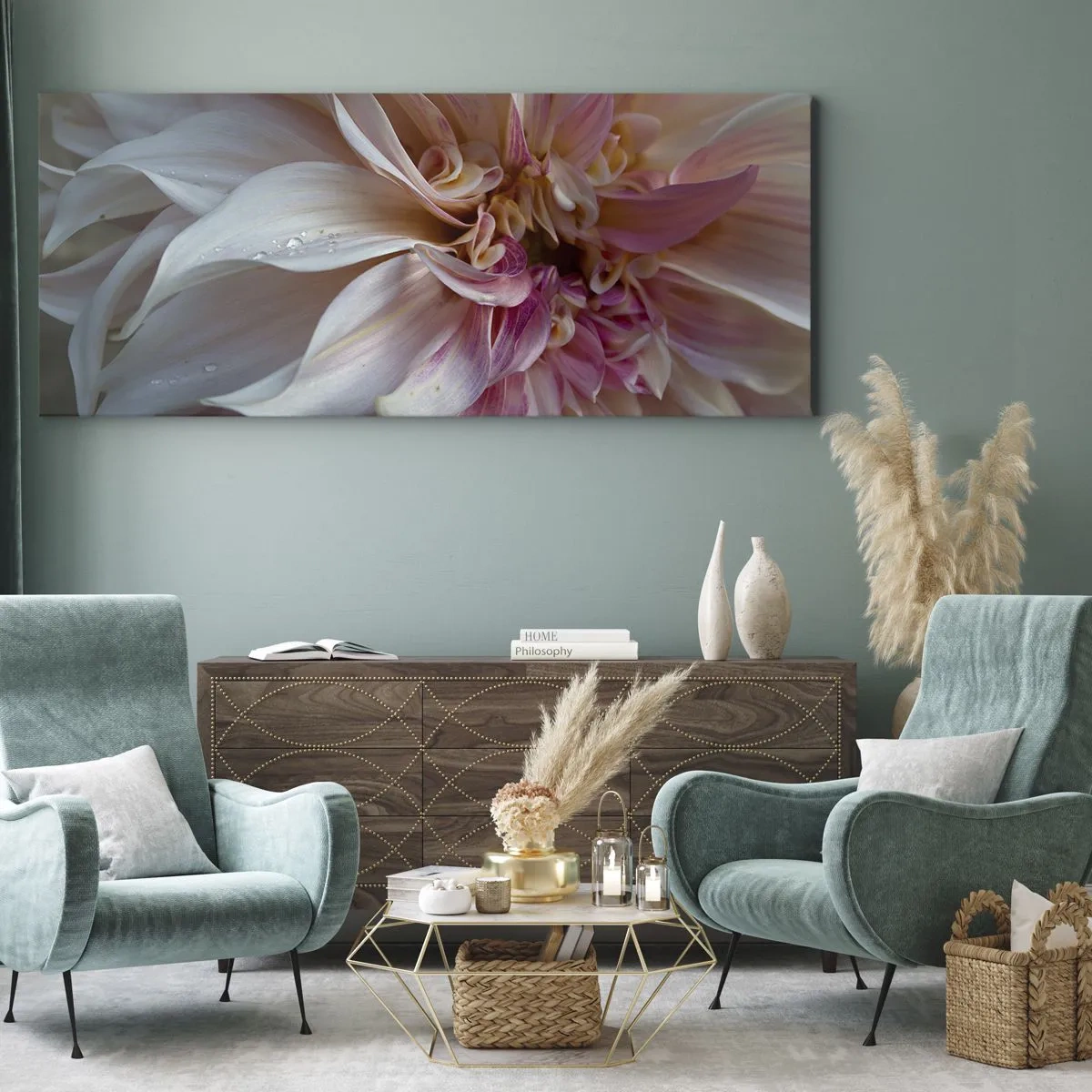 Impression sur toile - Image sur toile - Fraîcheur fleurissante - 90x30 cm