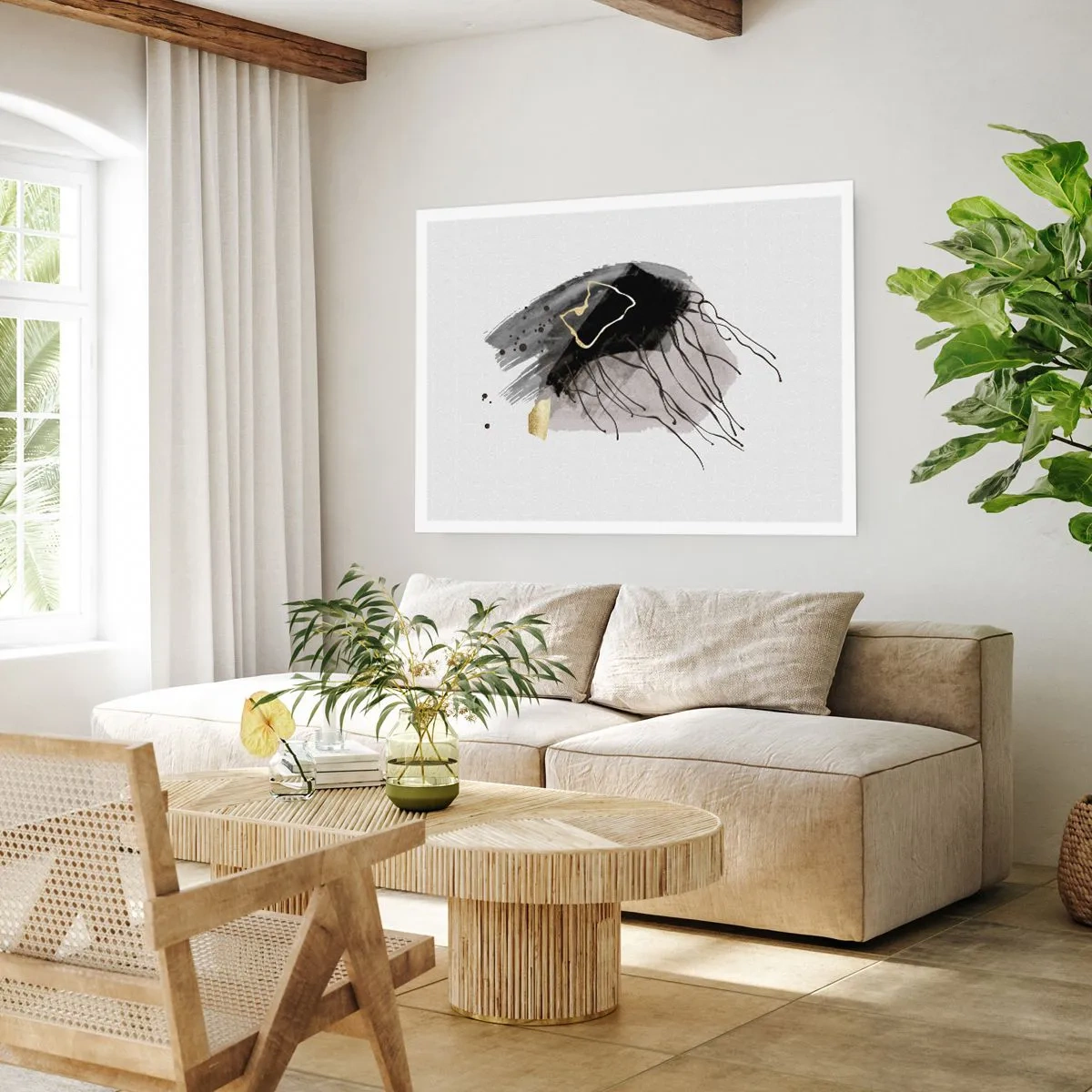 Affiche - Poster - En noir et en or - 50x40 cm