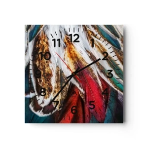 Horloge murale - Pendule murale - Secrets de vol - 40x40 cm