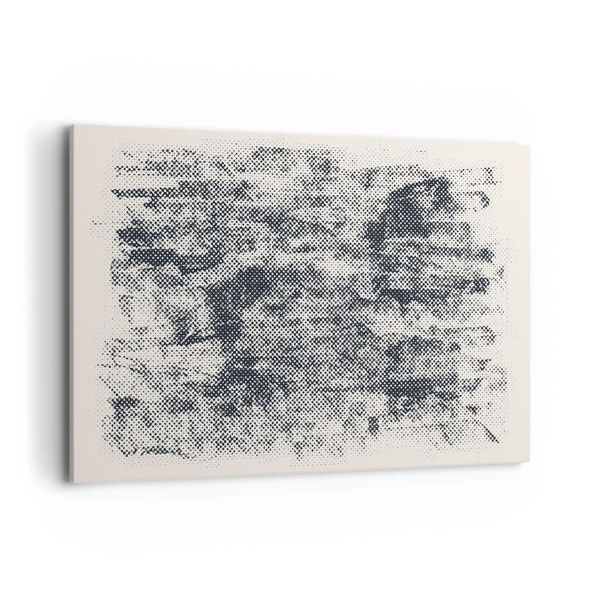 Impression sur toile - Image sur toile - Composition brumeuse abstraite dans des tons de gris - 120x80cm - Composition brumeuse - Décoration murale moderne pour le salon et la chambre ARTTOR