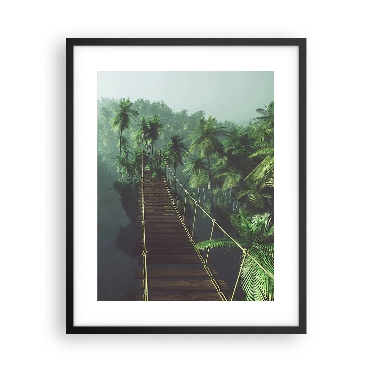 Affiche dans un cadre noir - Poster - Au fil de la verdure - 40x50 cm