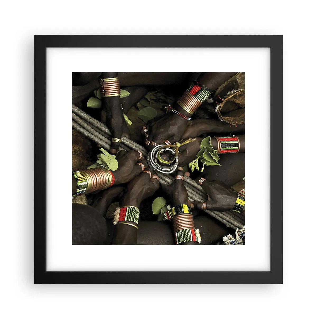 Affiche dans un cadre noir - Poster - Nous sommes ensemble - 30x30 cm