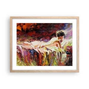 Affiche dans un chêne clair - Poster - Vénus en pensée - 50x40 cm