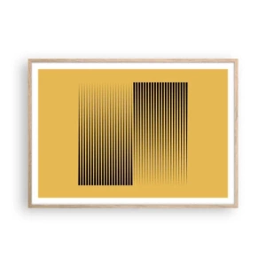 Affiche dans un chêne clair - Poster - Cadre opposé - 100x70 cm