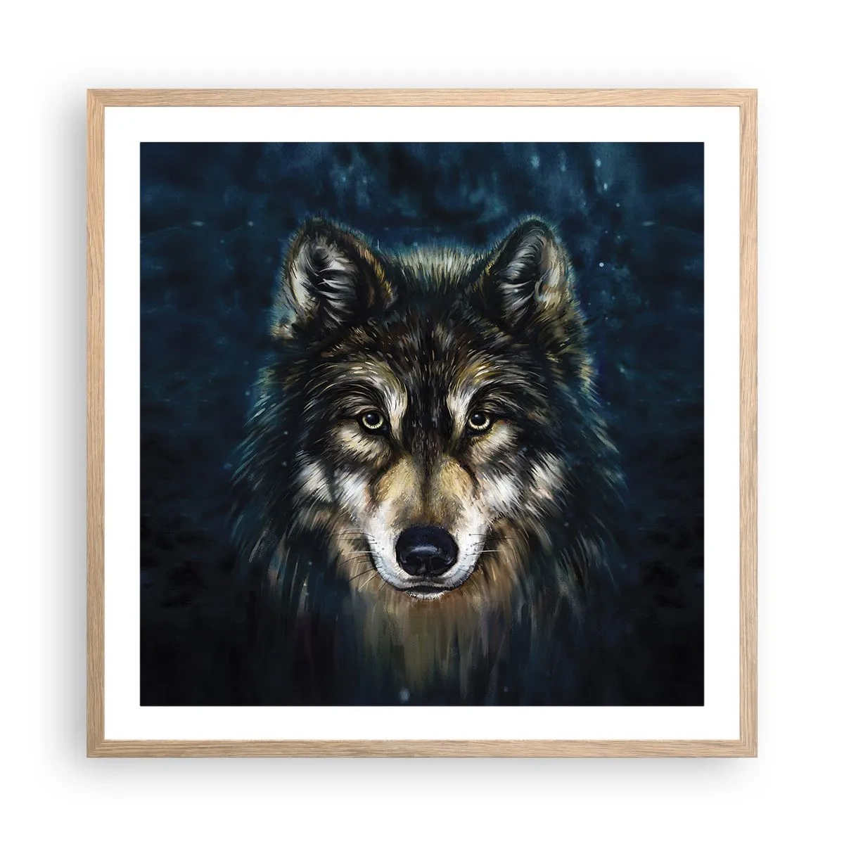 Affiche dans un chêne clair - Poster - Alpha? Et oméga - 60x60 cm