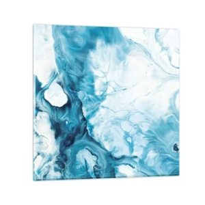 Impression sur verre - Image sur verre - Concert de bleu - 40x40 cm