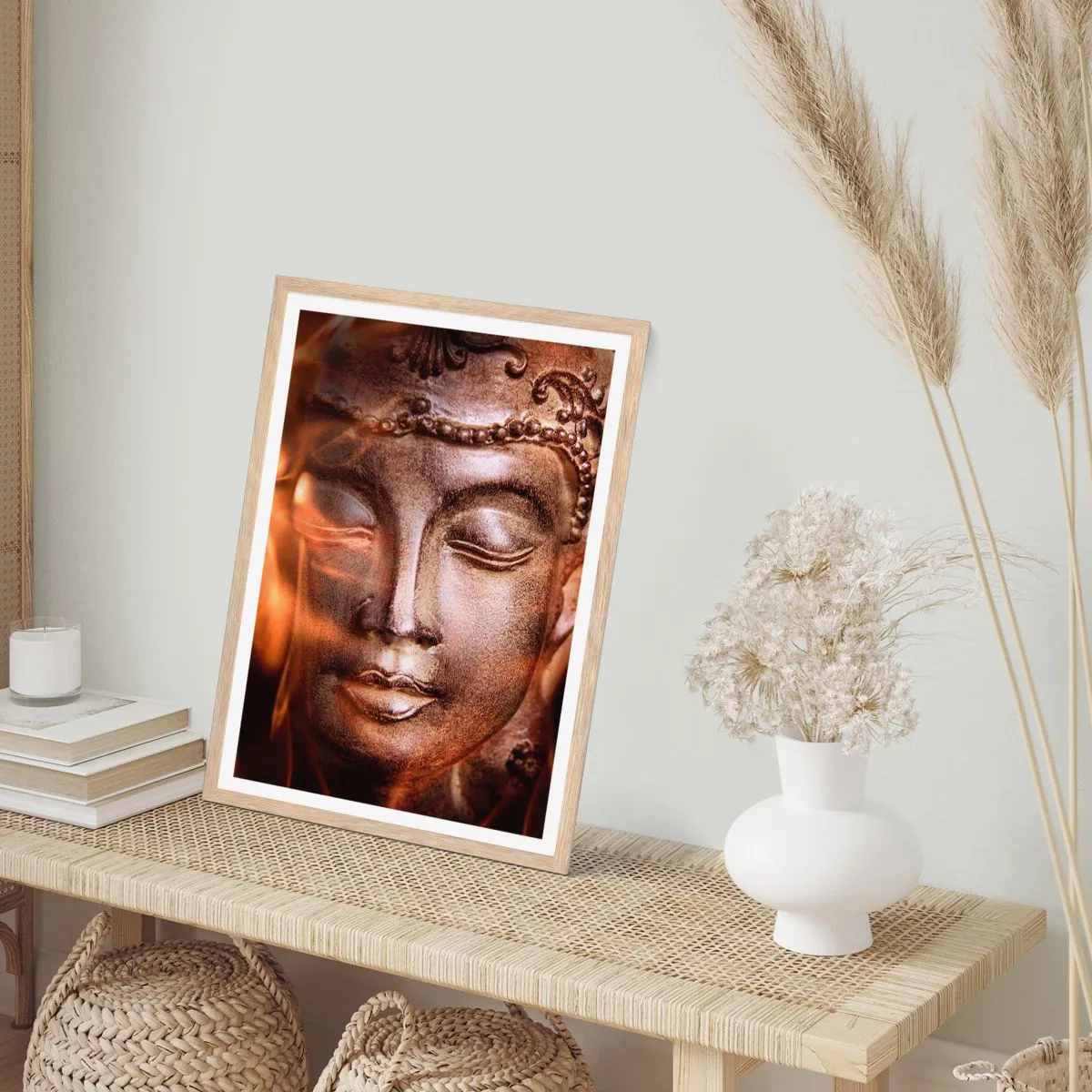 Affiche dans un chêne clair - Poster - Il n'existe qu'ici et maintenant - 50x70 cm