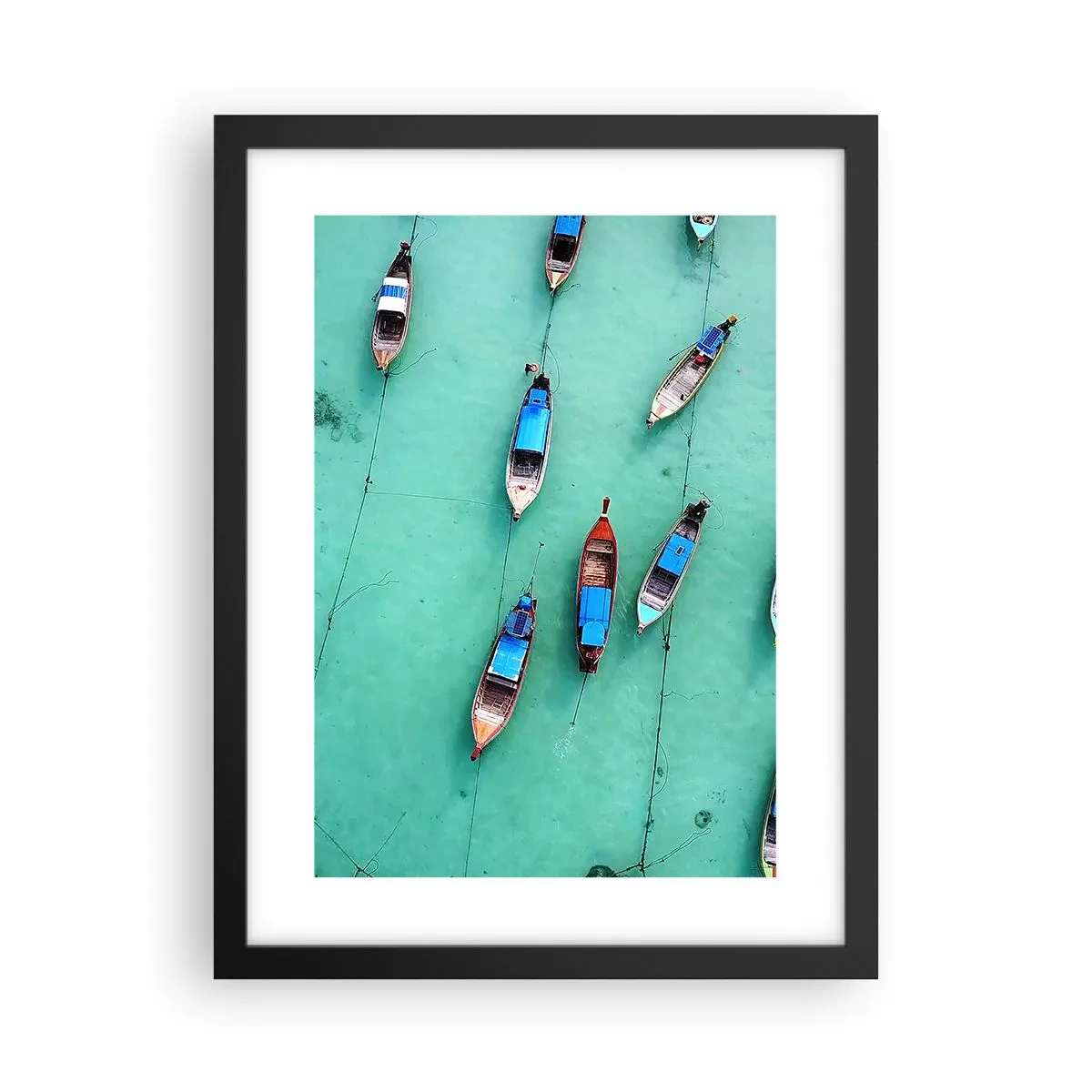 Affiche dans un cadre noir - Poster - Dans une attente jouyeuse - 30x40 cm