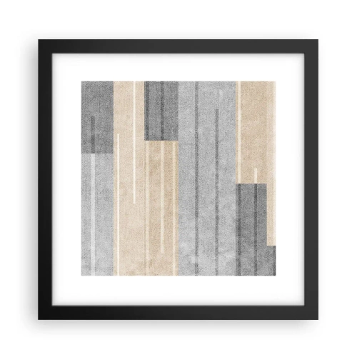 Affiche dans un cadre noir - Poster - Composition : se tenir droit - 30x30 cm