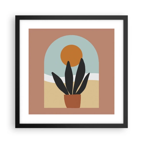 Affiche dans un cadre noir - Poster - Petits bonheurs - 40x40 cm