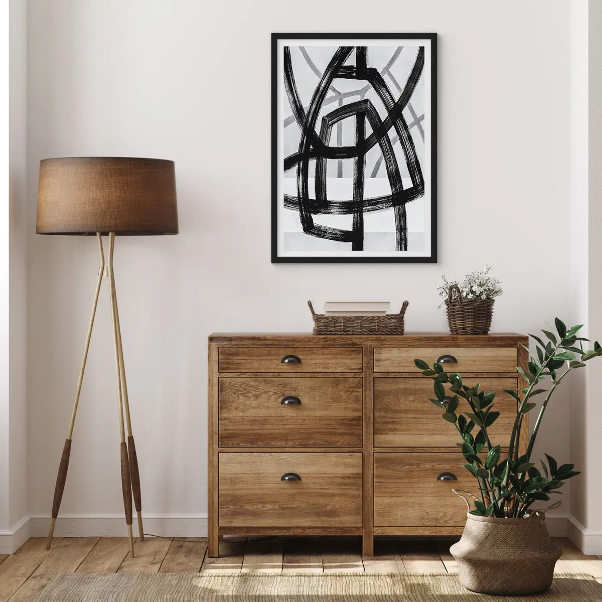 Affiche dans un cadre noir - Poster - Profondeur du bâtiment - 40x50 cm