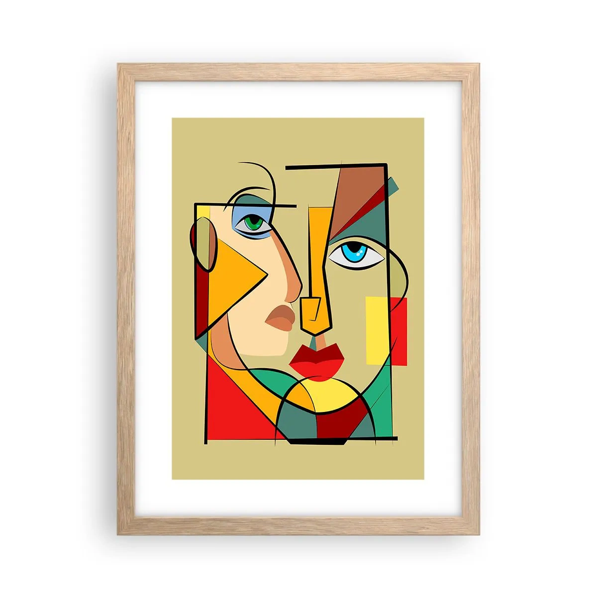 Affiche dans un chêne clair - Poster - Paire assortie - 30x40 cm