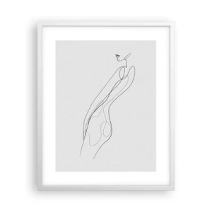 Affiche dans un cadre blanc - Poster - Juste une promesse - 40x50 cm